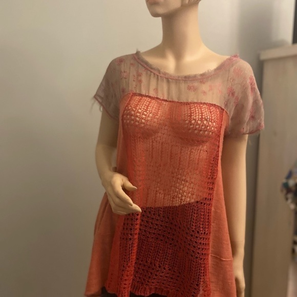 Bohemian 70’s style crochet Top by FREE PEOPLE 6 for $36 - Picture 8 of 8